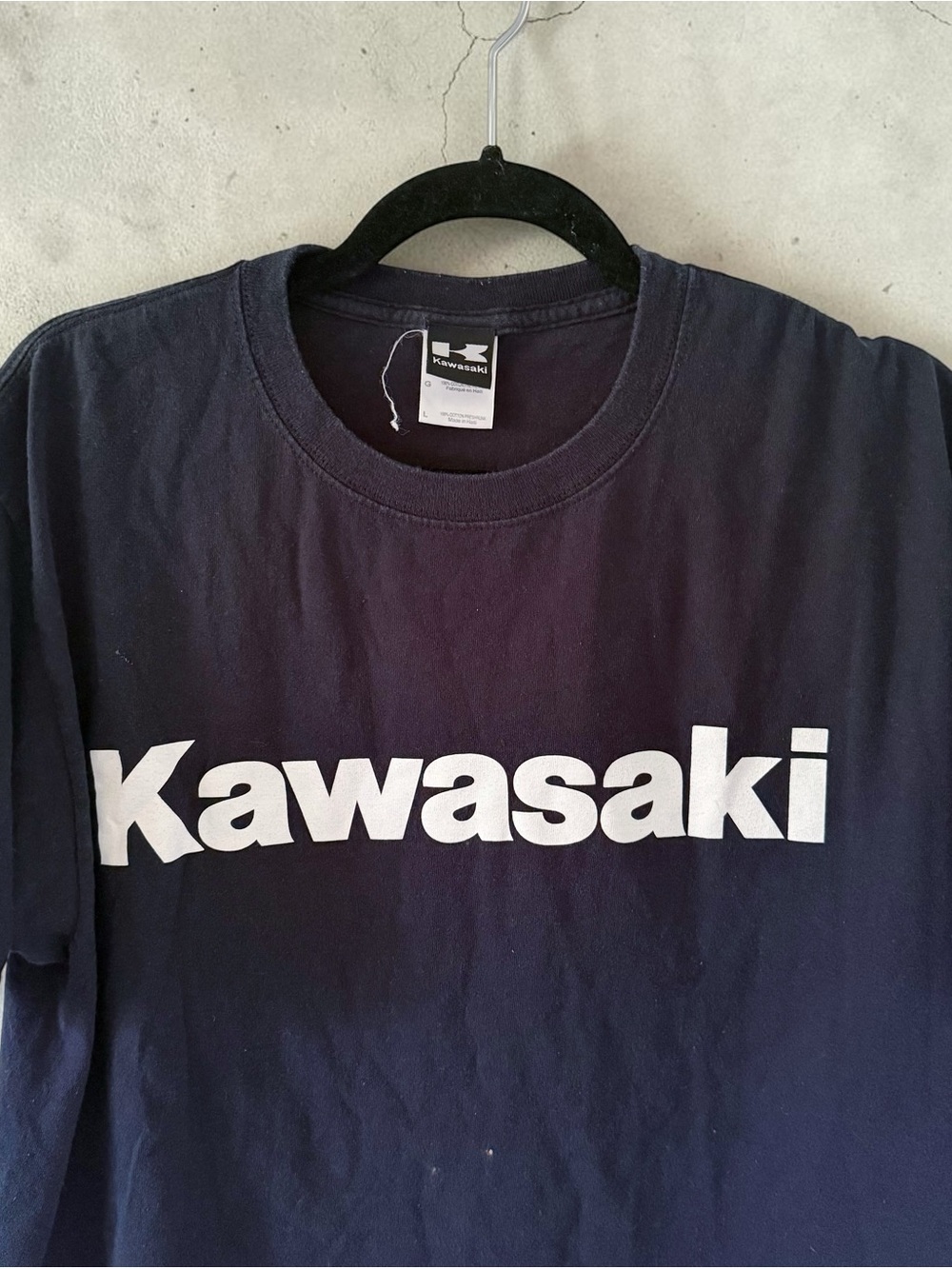 Men's Kawasaki Black Graphic Tee Officially Licensed Large 100% Cotton
